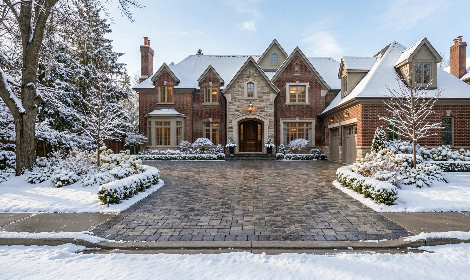 Architecturally coordinated driveway detail